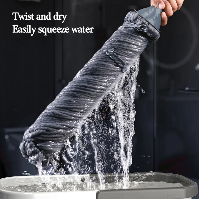 Afralia™ Easy Spin Mop with Long Handle for Hands-Free Floor Cleaning