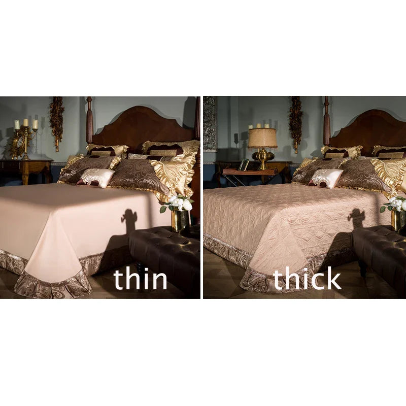 Afralia™ 200S Embroidery Egyptian Cotton Bedding Set - Queen King Linens