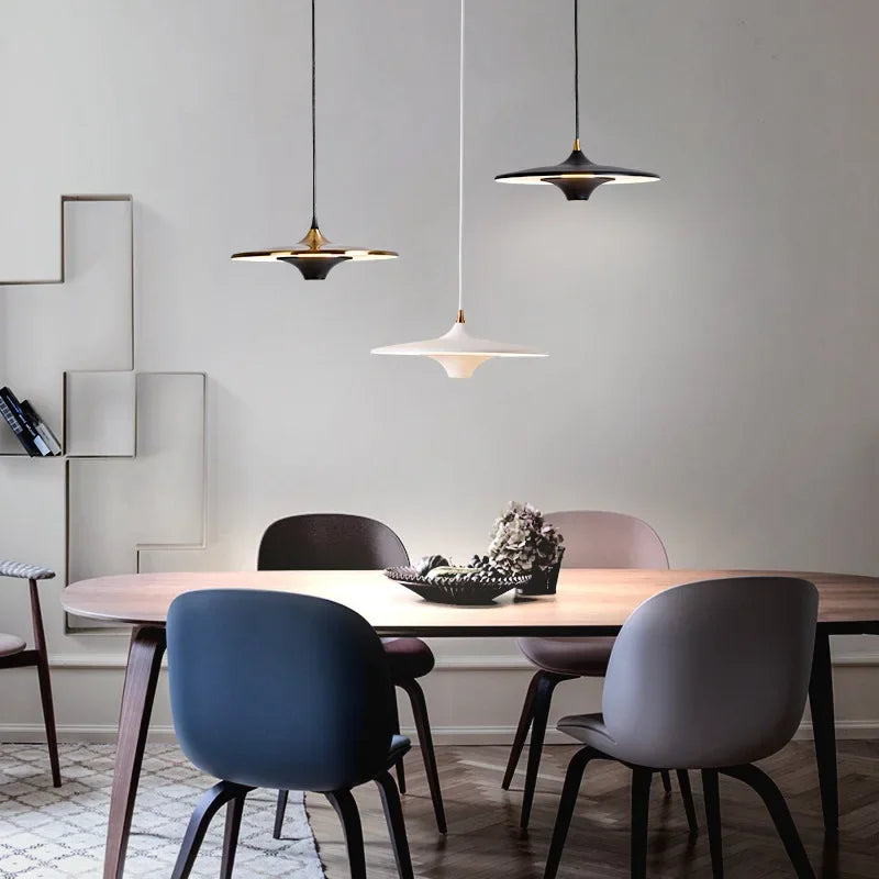 Afralia™ Nordic UFO LED Chandelier for Dining Table and Bedroom Decor