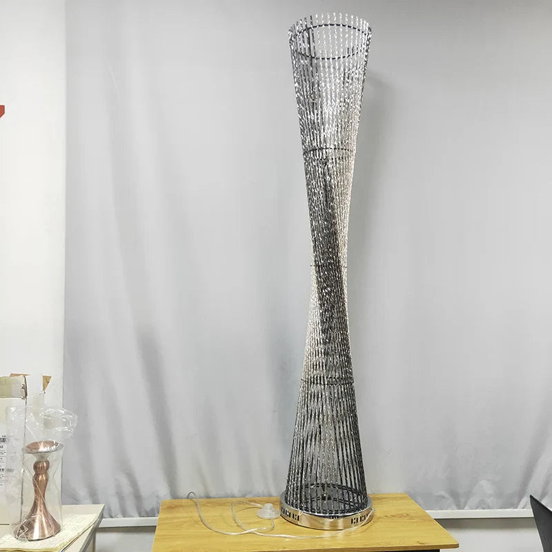 Afralia™ Aluminum Tower Floor Lamp for Living Room Decor,Modern LED Standing Light Stand