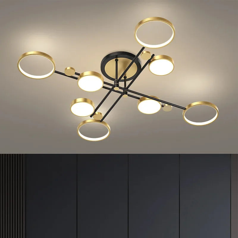 Afralia™ Nordic LED Pendant Light Chandelier with Remote Control, Dimmable Ceiling Fixture