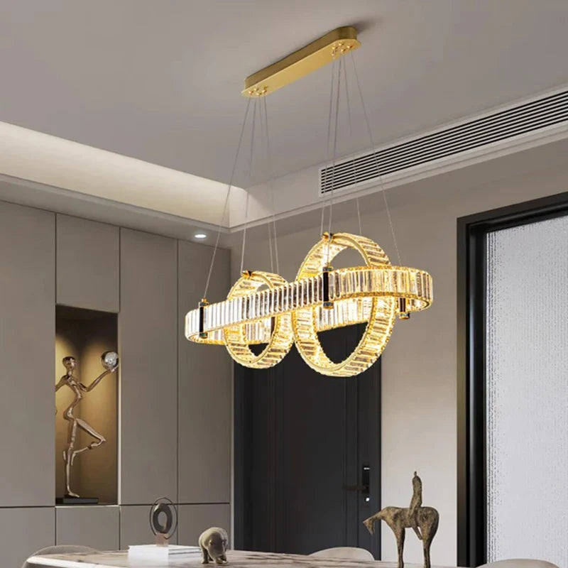 Afralia™ Crystal Chandelier Pendant Light for Living and Dining Room