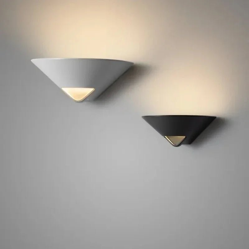 Afralia™ Modern Black/White Wall Lamp LED Indoor Lighting Living Room Bedroom Bedside