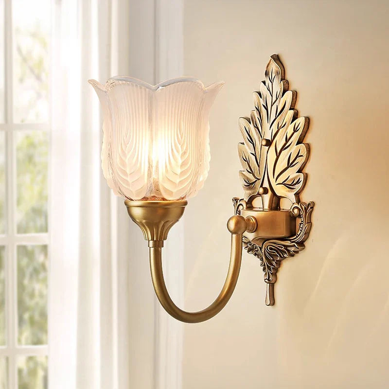 Afralia™ Brass Wall Lamp | Retro LED for Living Room Bedroom Study Hotel Hallway