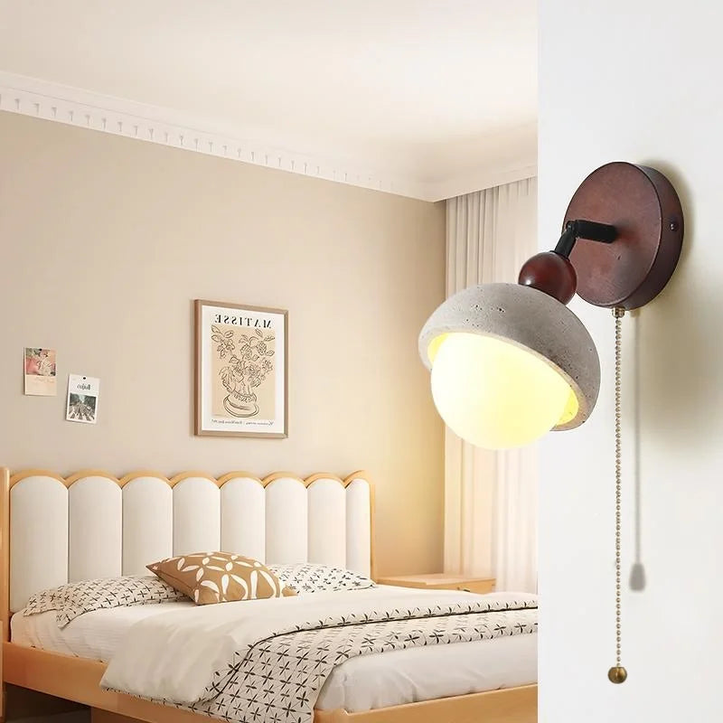 Afralia™ White Glass Wall Lights Rotate Balcony Bedroom Modern Bedside Sconce