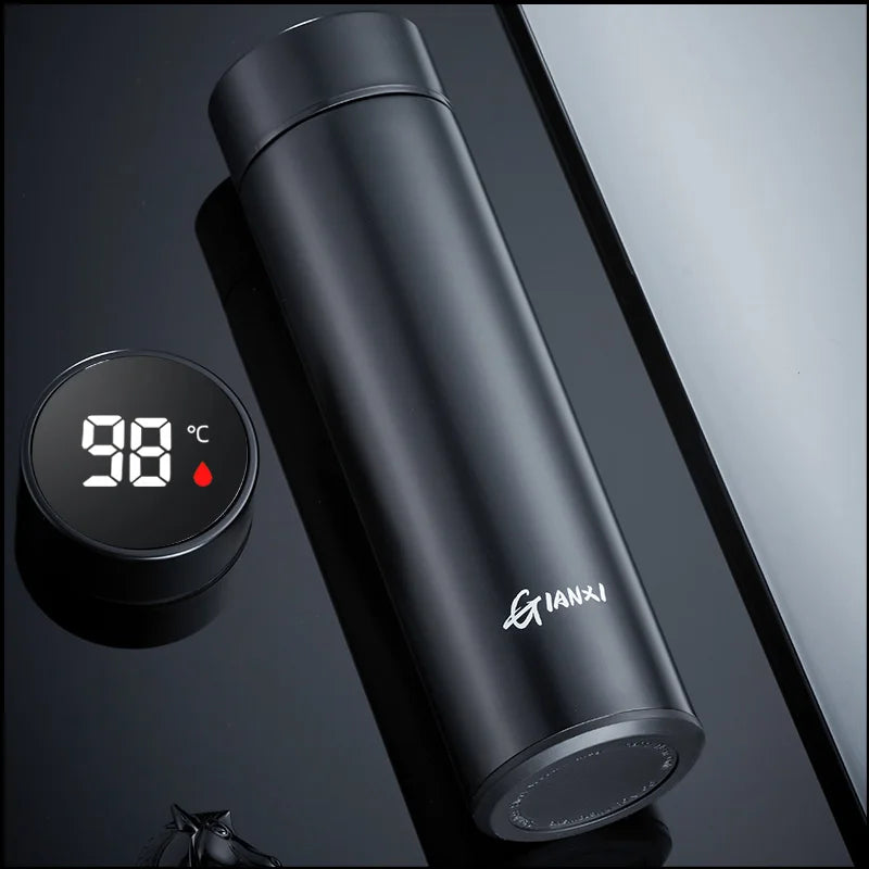 Afralia™ Smart Steel Vacuum Cup | One Touch Display | Keep Drinks Hot/Cold