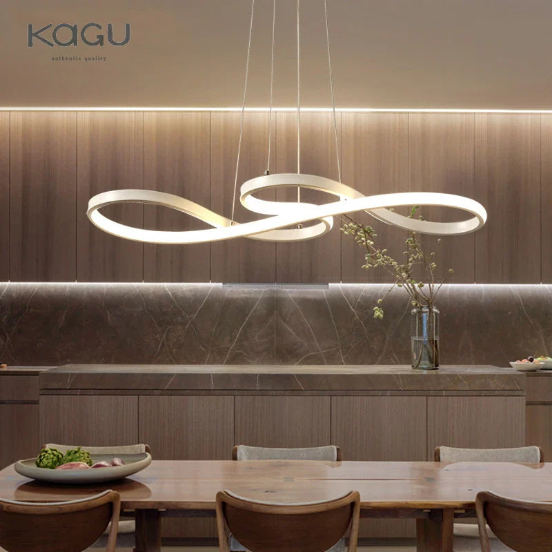 Afralia™ Circle LED Chandelier: Nordic Minimalist Design for Living, Bedroom, Dining Room