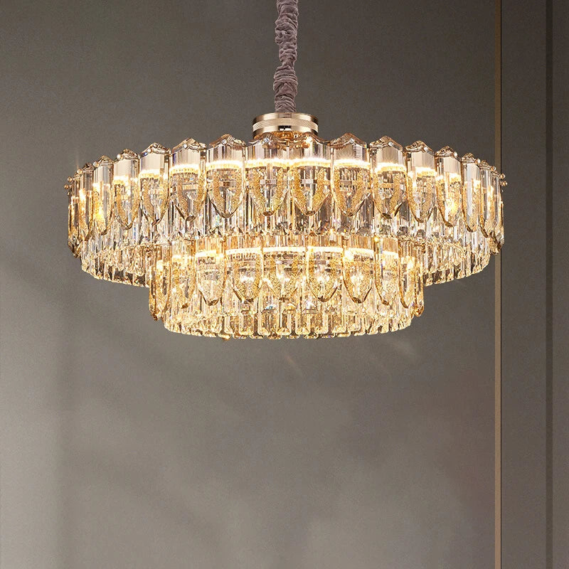 Afralia™ Crystal Luxury Chandelier for Living Room, Bedroom, Dining Room - Elegant European Style Lighting