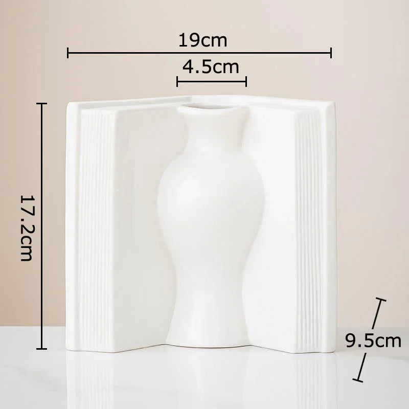 Afralia™ Creative Flowers Desk Decoration Vase | Artificial Floral Decor for Aesthetic Rooms