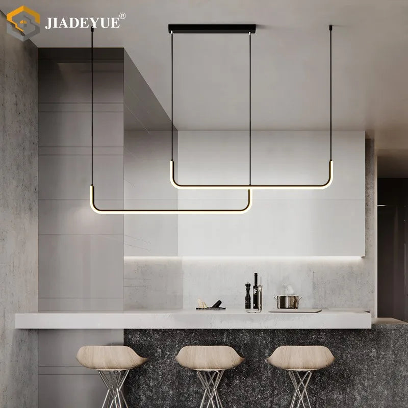 Afralia™ Modern LED Ceiling Lamp for Dining Room Bar Strip Decoration