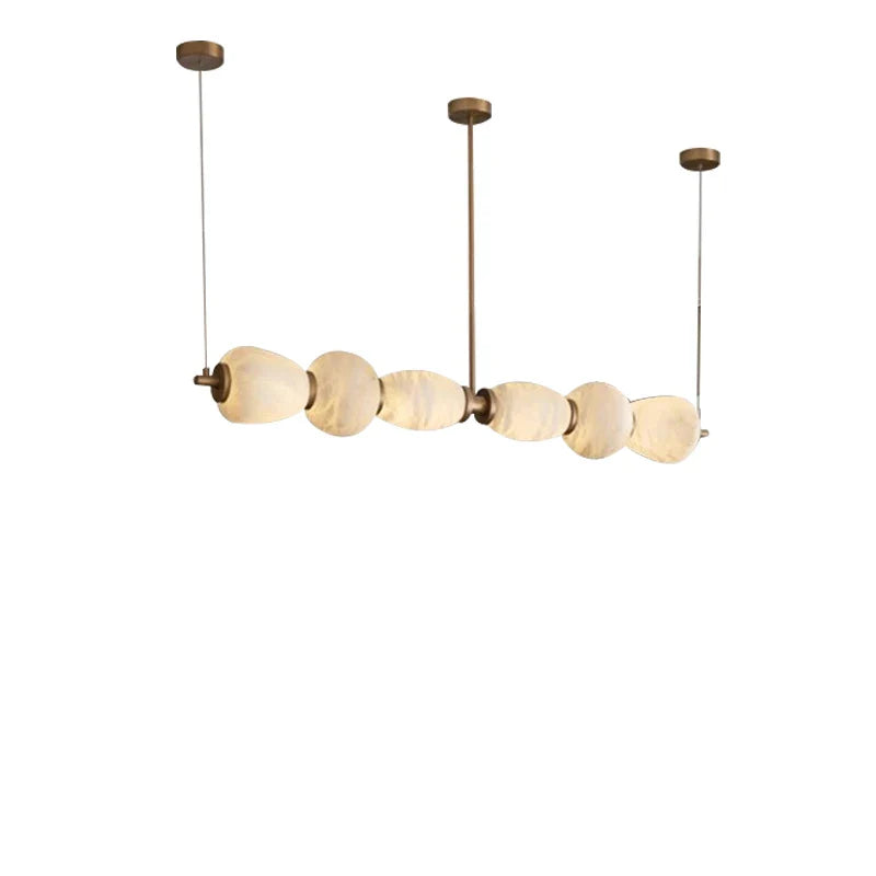 Afralia™ Spanish Marble Luxury Chandelier - White Stone Light Fixture