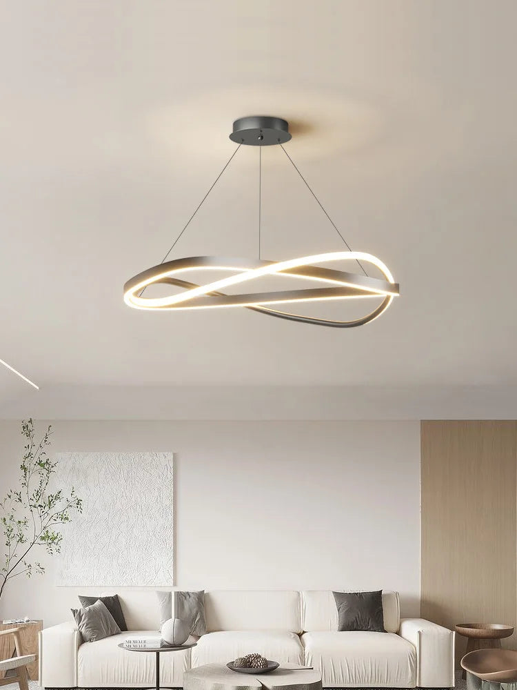 Afralia™ Modern Chandelier Ring Lamp Electric Home Lighting Master Bedroom Decor