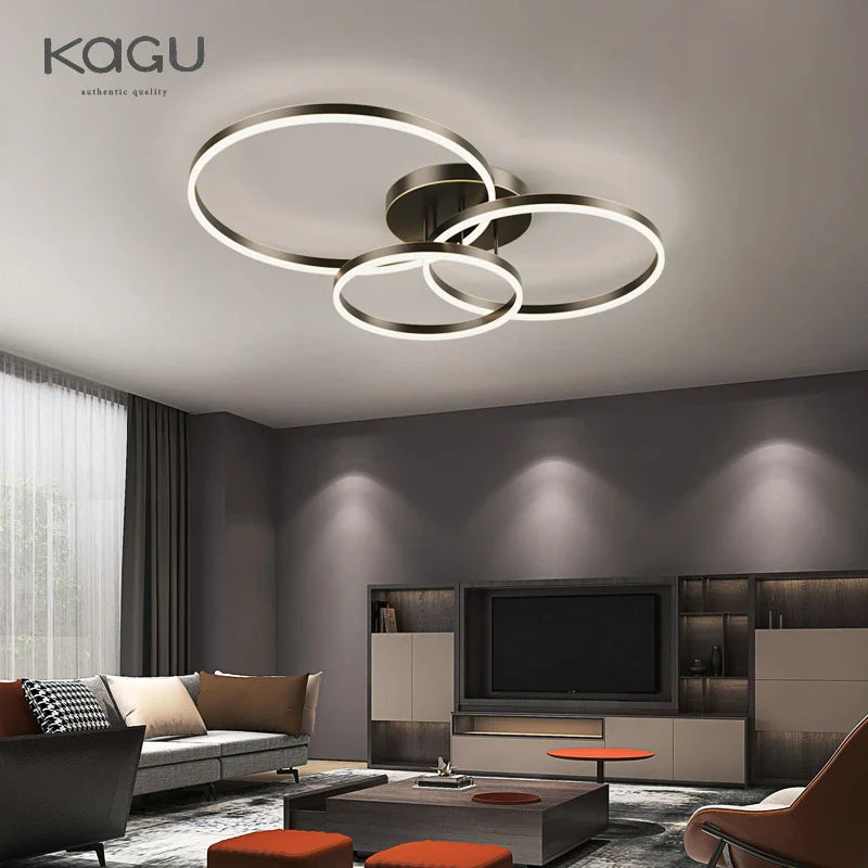 Afralia™ Modern LED Ceiling Chandelier for Living Room Bedroom Kitchen Lighting