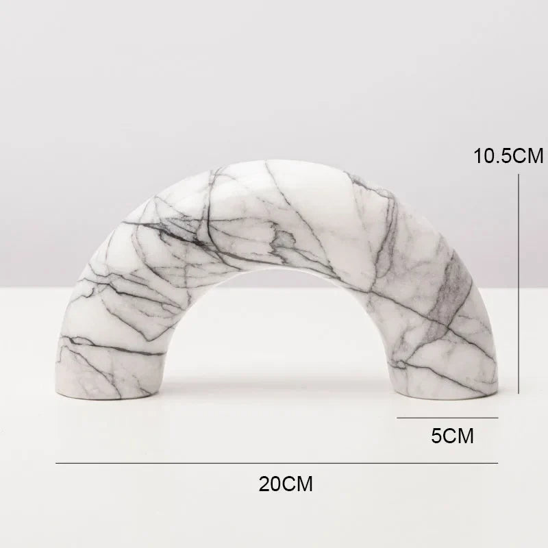 Travertine Marble Arch Decor by Afralia™ for Stylish Home Accents