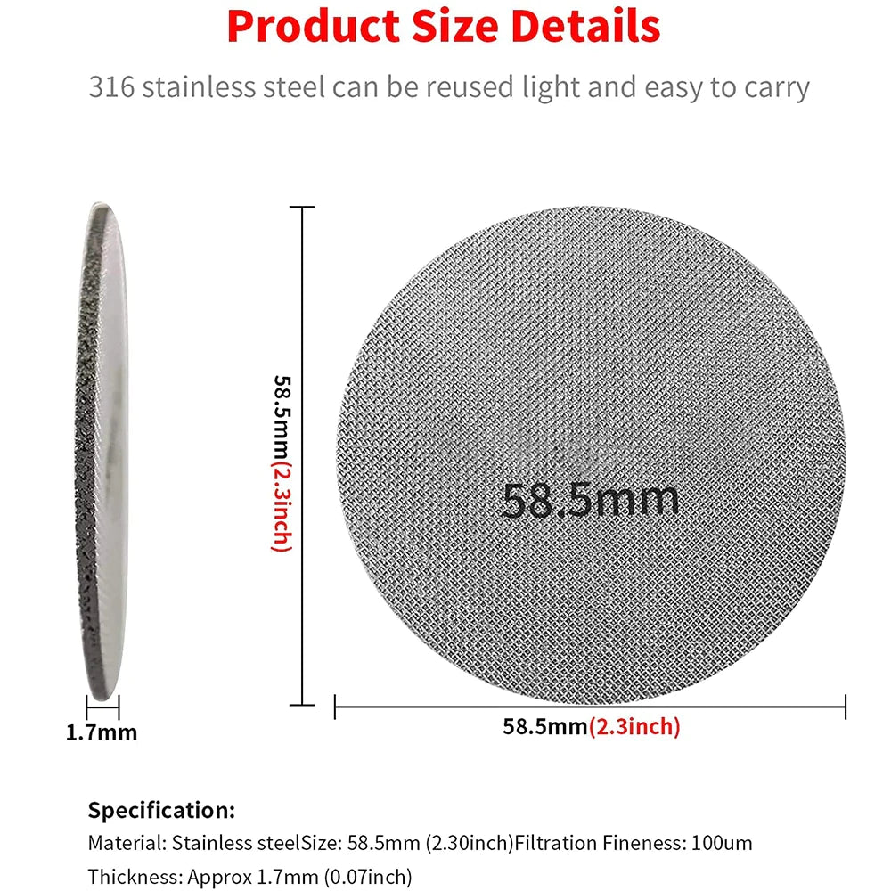 Afralia™ Stainless Steel Espresso Puck Screen for Professional Portafilter Basket