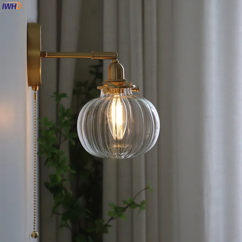 Afralia™ Glass Ball Wall Lamp Sconce Modern Nordic Sconce Lighting for Bedroom Mirror