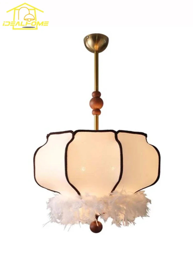 Afralia™ Minimalist Feather Pendant Light LED E27 Hanging Lamp for Bedroom and Restaurant
