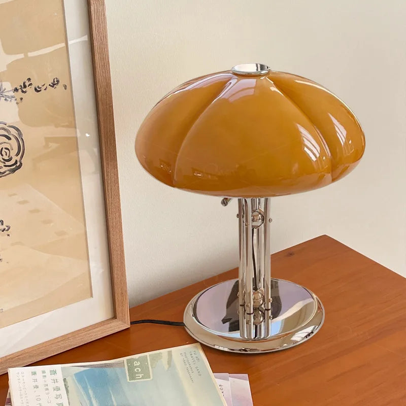 Afralia™ Mushroom Table Lamp: Medieval Bauhaus Design for Living Room, Study, and Decor