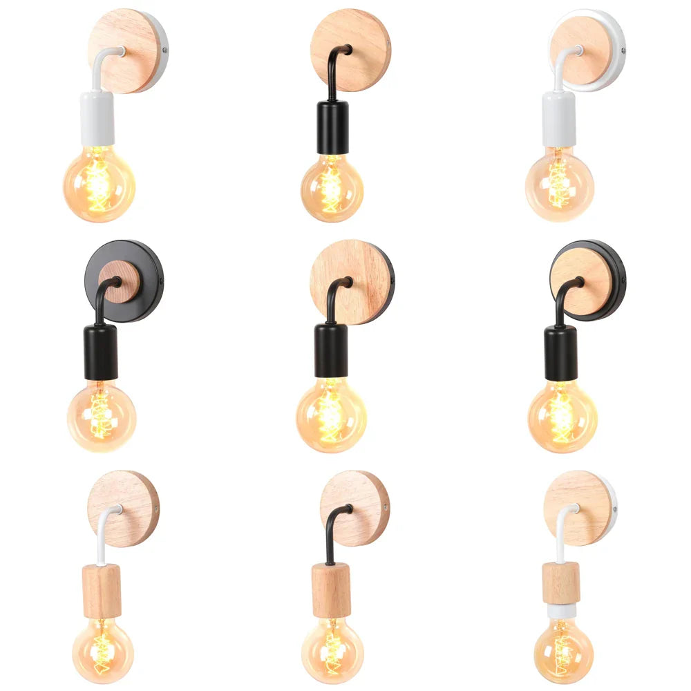 Afralia™ Industrial LED Wall Light Retro Loft Lamps E27 Iron Lampshade Sconce