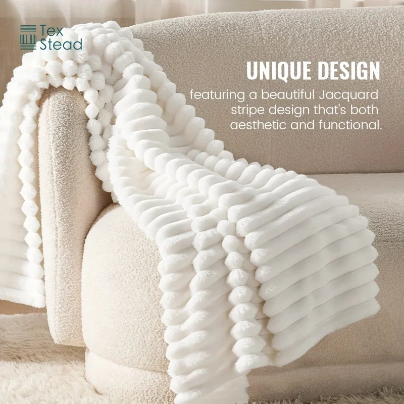 Afralia™ Fuzzy Super Soft Flannel Throw Blanket - Luxe Plush Blanket for Sofa, Bed