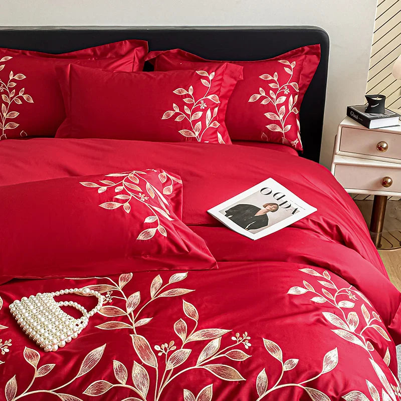 Afralia™ Luxury Egyptian Cotton Bedding Set - RU Queen King Size