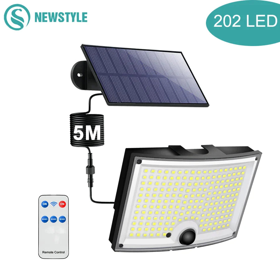 Afralia™ Outdoor Solar LED Security Light - Super Bright Motion Sensor, Waterproof, 3 Modes