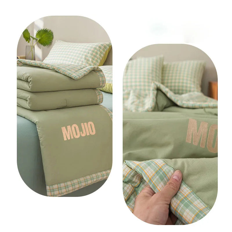 Afralia™ Summer Comfort Cooling Blanket Single Double Bed Quilted Quilt