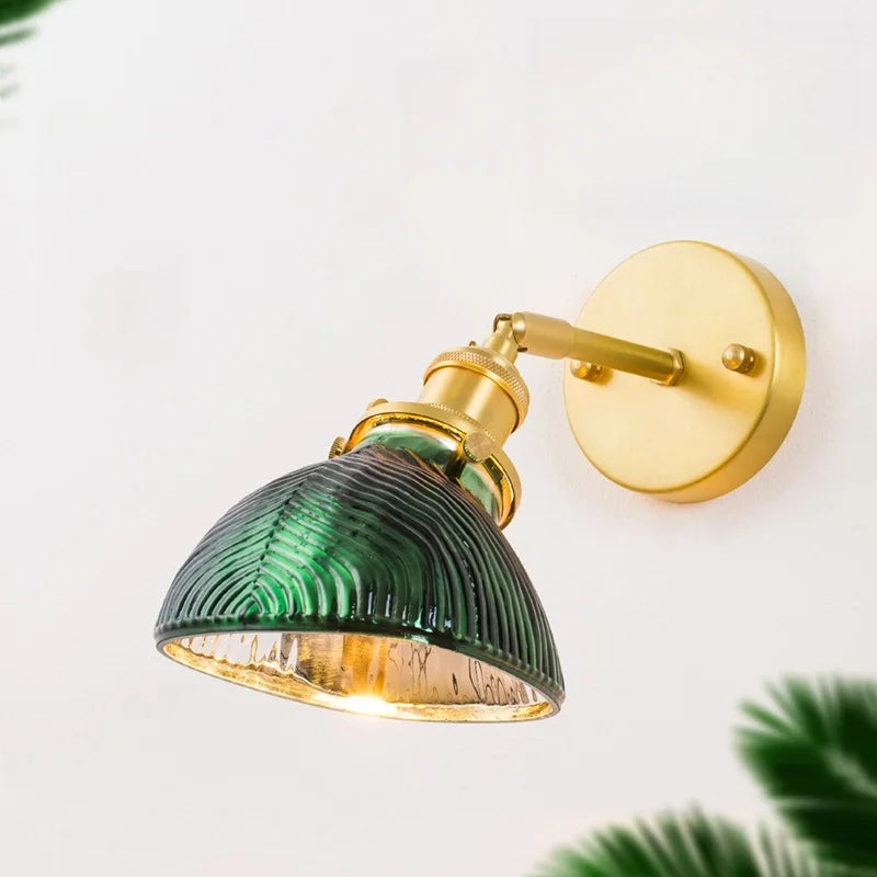 Afralia™ Nordic Glass LED Wall Sconce with Pull Chain Switch for Bedroom and Living Room
