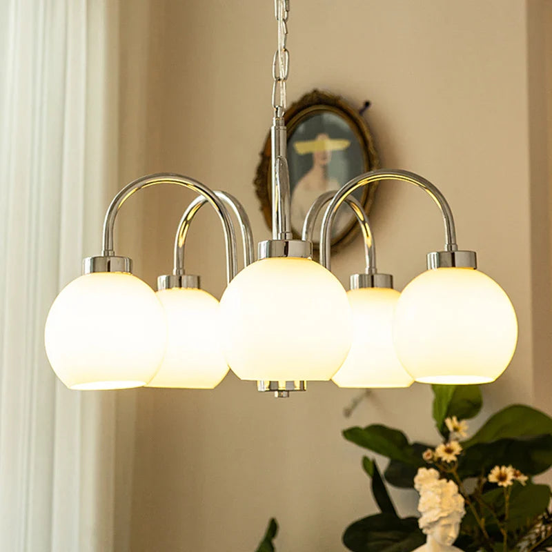 Afralia™ Retro Glass Pendant Chandelier for Living Room, Bedroom, Hotel