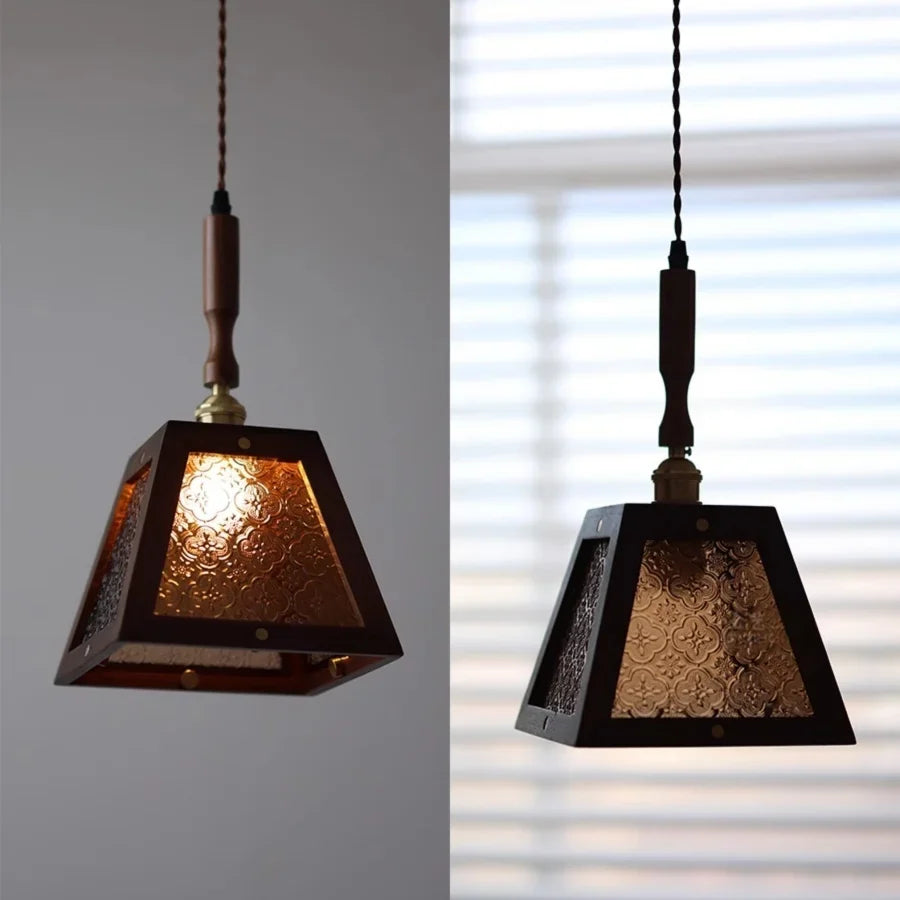 Afralia™ Glass LED Pendant Lamp Copper Socket for Dining Living Room Decor