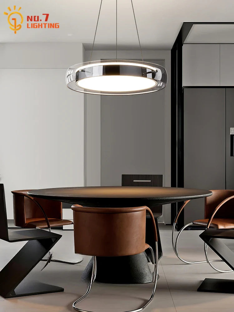 Afralia™ Minimalist Glass Pendant Light LED for Bedroom Living Room Cafe