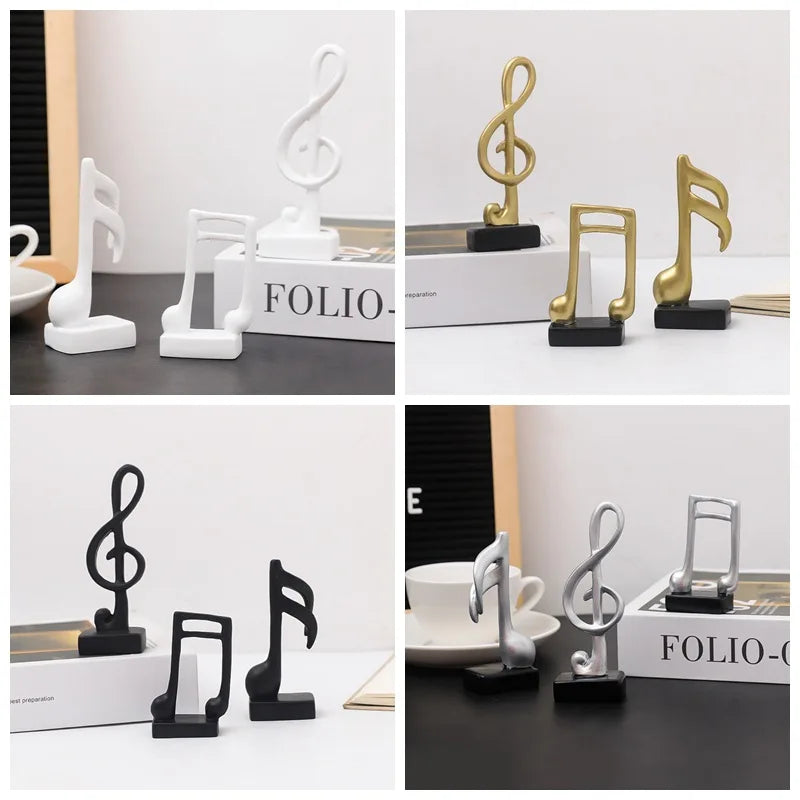 Afralia™ Musical Note Figurine Decor Statuette Home Decor