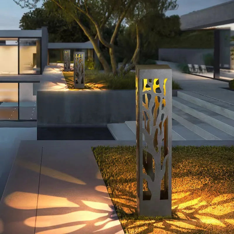 Afralia™ Outdoor Garden Lawn Square Floor Lamp - Illuminate Your Space with Style and Elegance