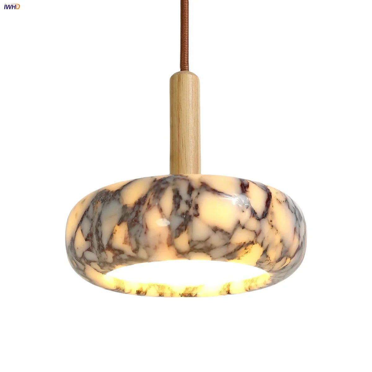 Afralia™ Marble Stone LED Pendant Light - Modern Nordic Luxury Wood Fixture