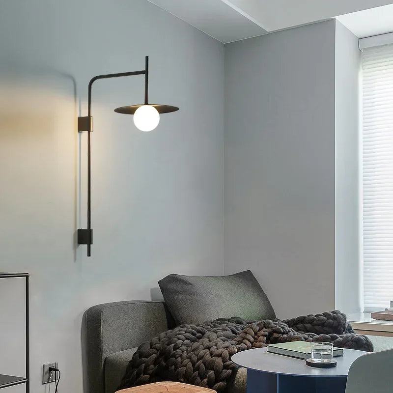 Afralia™ Nordic Industrial Swing Arm Wall Lamp in Iron Art LED G9 for Bedroom and Living Room
