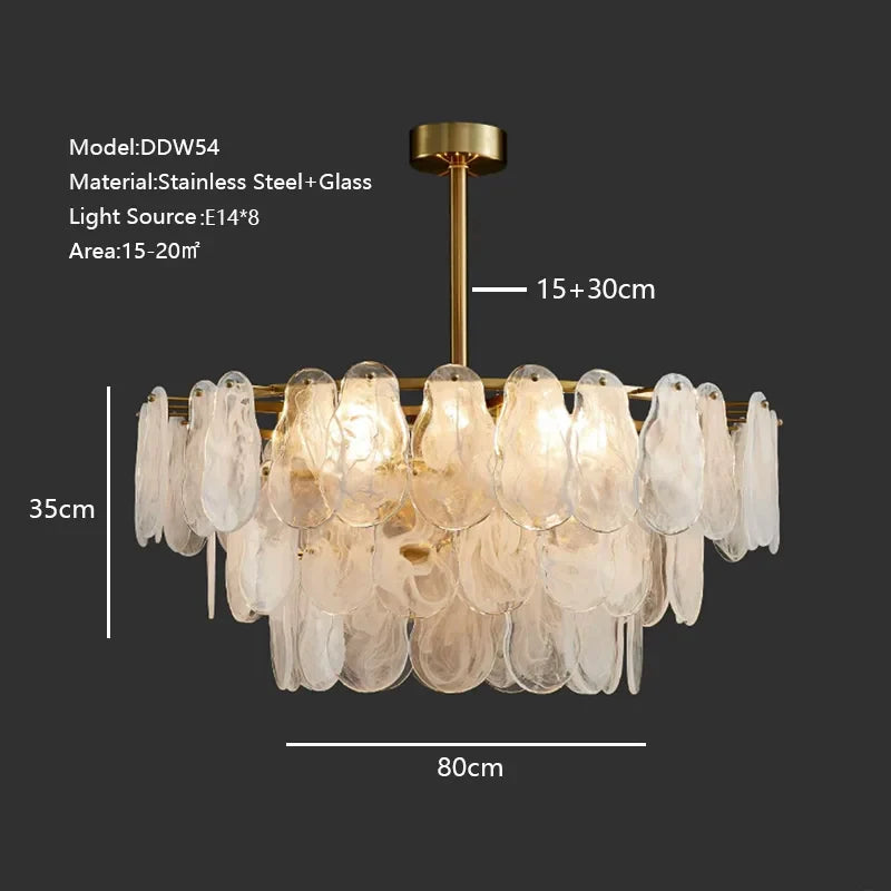 Afralia™ Smoke Glass Artistic LED Pendant Light for Elegant Living Room Decor