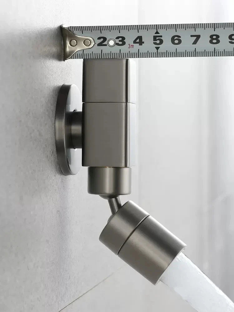 Afralia™ Square Chrome Mini Basin Tap - Wall Mounted Brass Faucet
