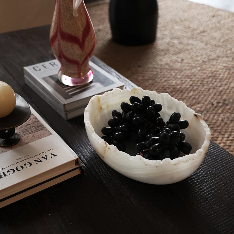 Marble Tray & Fruit Bowl Set by Afralia™ for Stylish Home Decor