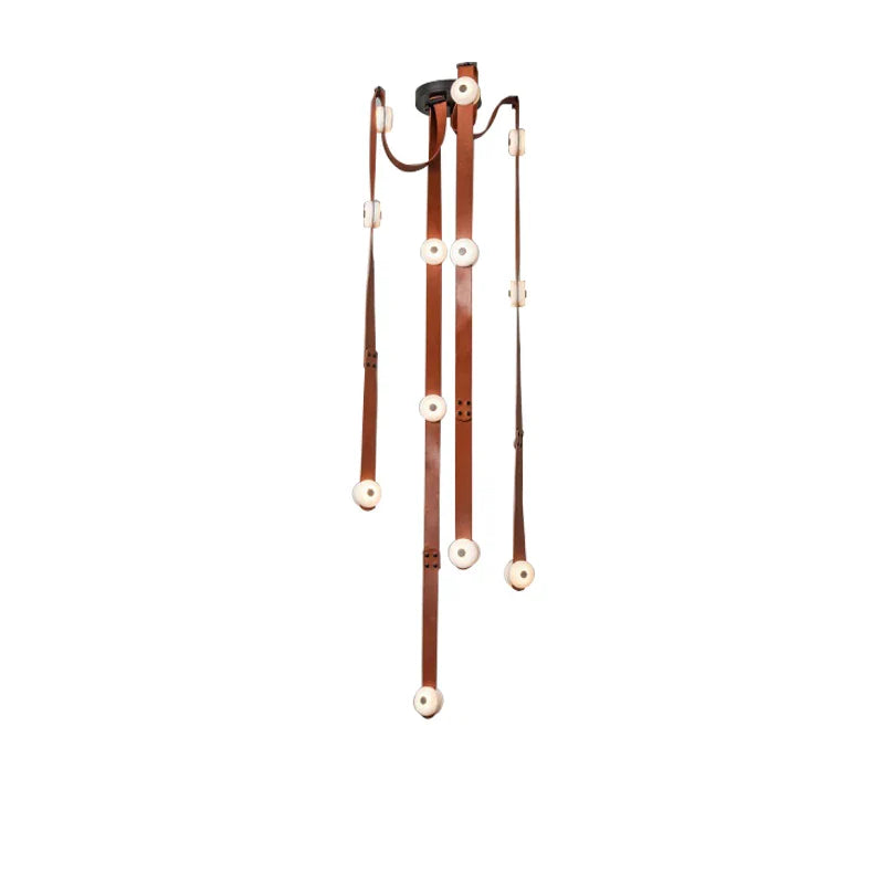 Afralia™ Leather Marble Pendant Lights Luxury Dimmable Fixture Easy Installation Bedroom Living Room Lamp