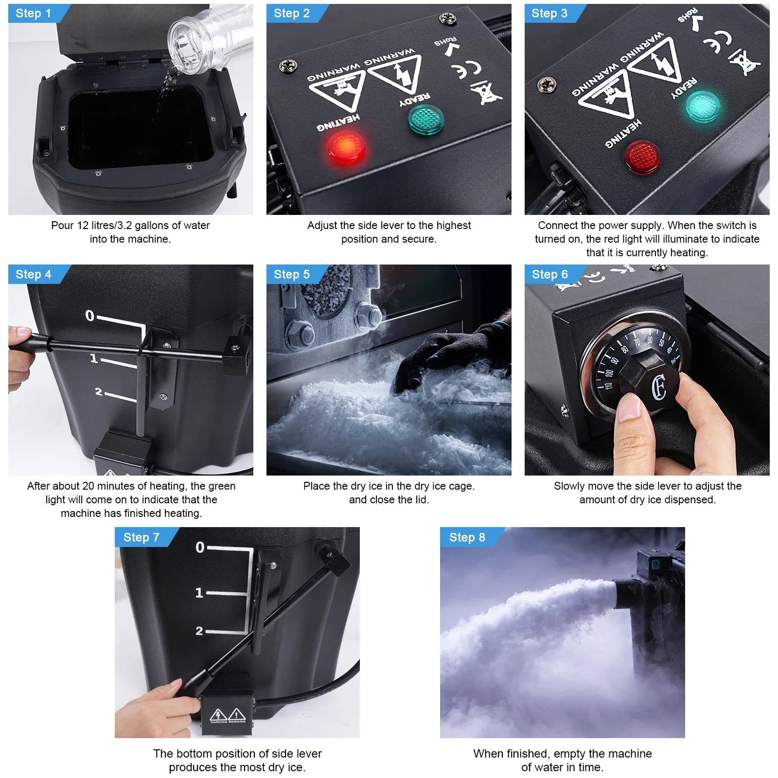 Afralia™ Low Lying Fog Machine Dry Ice Stage Effect for Events & Shows