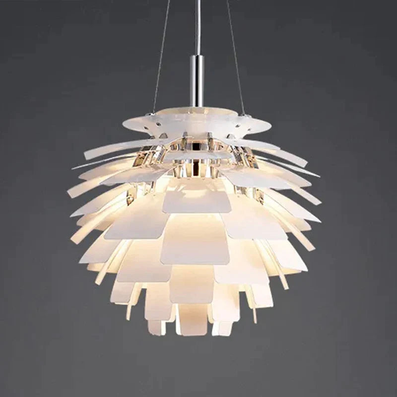 Afralia™ Pinecone LED Chandelier Aluminum Hanging Lamps Artichoke Suspension