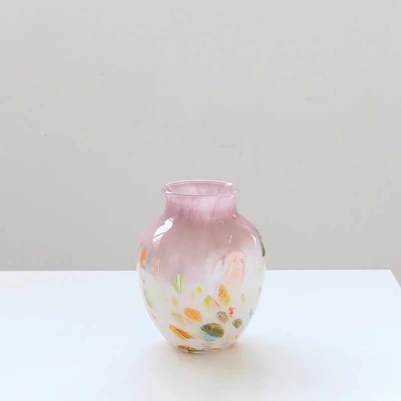 Afralia™ Pink Gradient Glass Vase Hydroponics Terrarium Floral Arrangement Home Decor