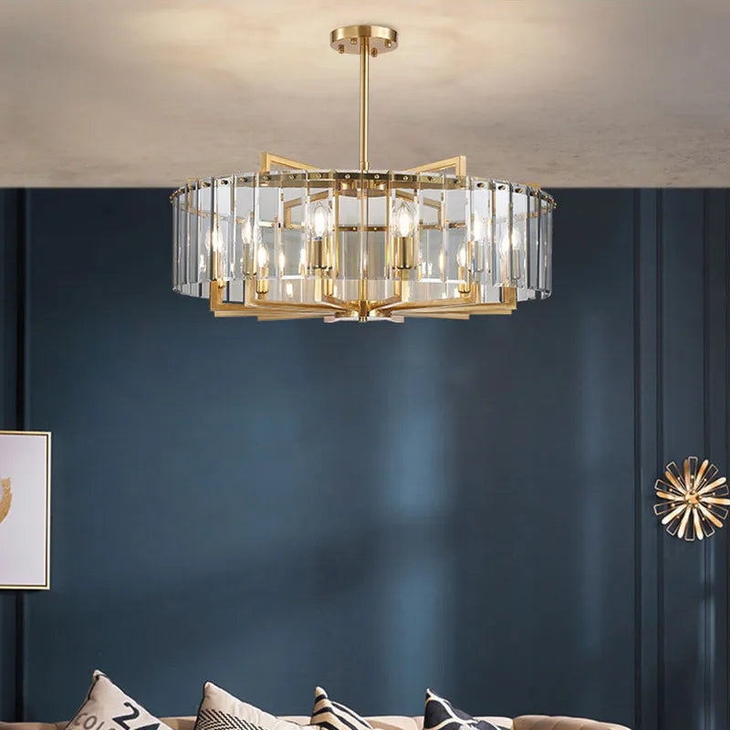 Afralia™ Glass Restaurant Chandelier: Modern Luxury Led Lighting Fixture for Living Room Home Decor