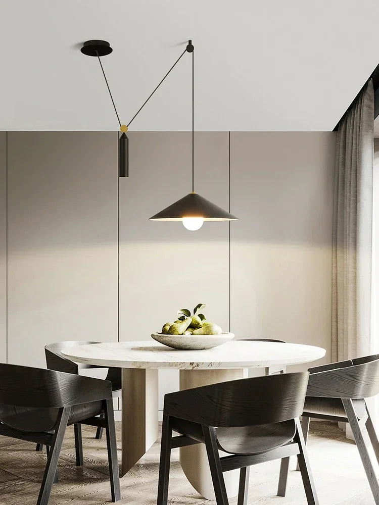 Afralia™ Nordic Modern Chandelier LED Lamp for Dining Room and Study