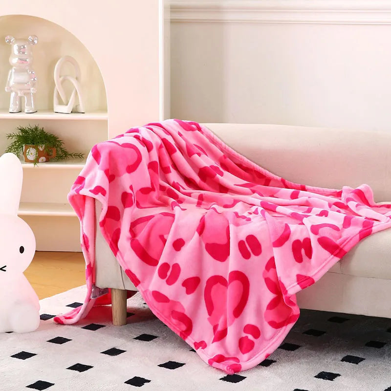 Afralia™ Milk Velvet Printed Blanket: Soft Sofa Cover for Spring & Autumn