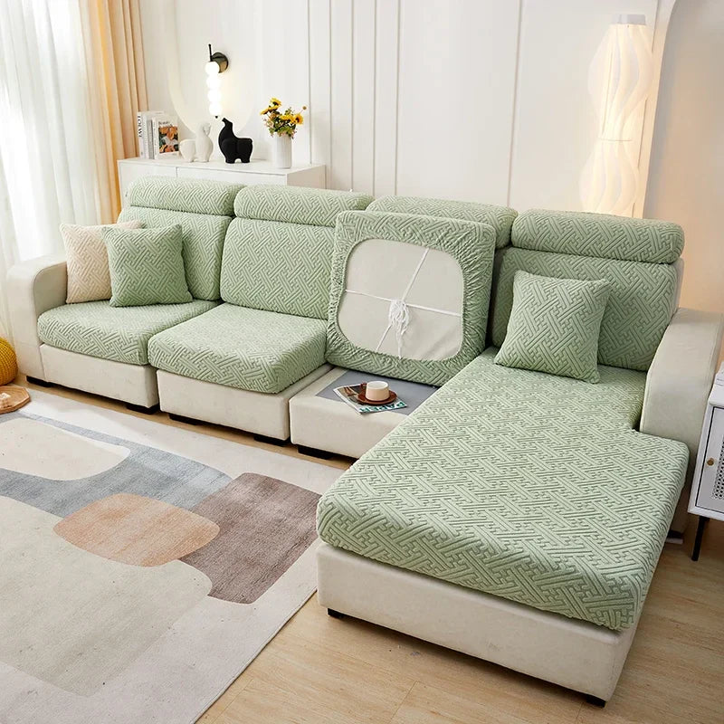 Afralia™ Velvet Sofa Cover Protector Polar Fleece Stretch Slipcovers