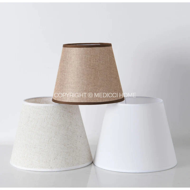 Afralia™ White Empire Linen Lampshade for Modern Simplicity & Elegance