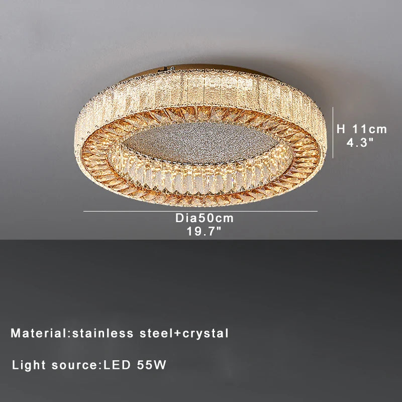 Afralia™ Crystal Ceiling Lamp: Luxury Postmodern Design for Living Room & Bedroom
