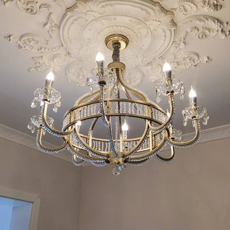 Afralia™ Crystal Chandelier: Luxe Nordic Bedroom Living Room Pendant Light