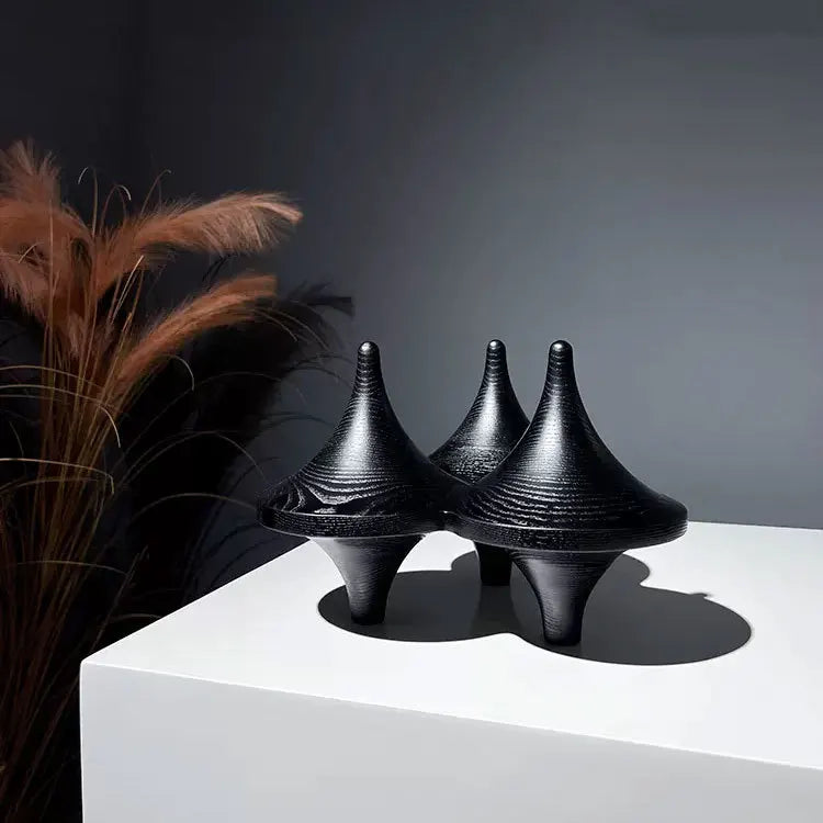 Afralia™ Geometric Gyroscope Triangle Cone Resin Decorative Figurines Ornament